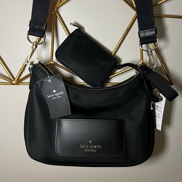 NWT Kate Spade Black Vinyl Chelsea Crossbody Bag - Picture 1 of 6
